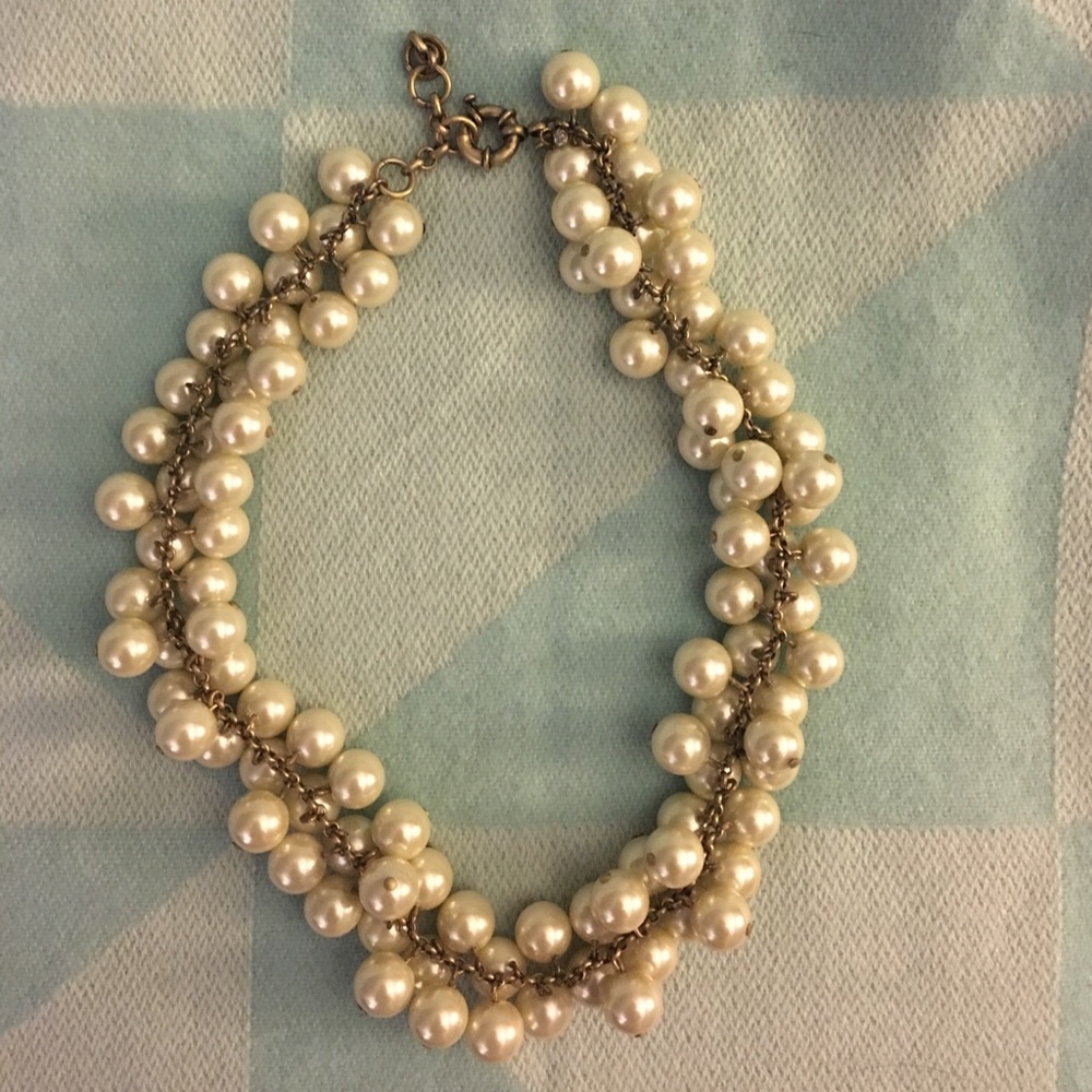 J. crew pearl cluster necklace